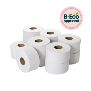 Mini Jumbo Toilet Rolls White 60Mm Core