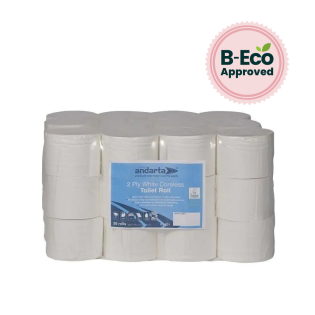 Toilet Tissue 2Ply White Coreless 100M