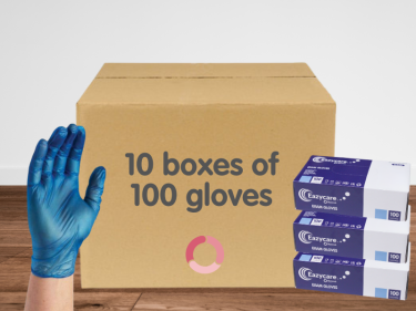 Blue Vinyl Powder Free Gloves (4 sizes available)