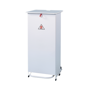 Metal Pedal Operated Bin 20: White